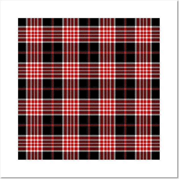 Red Black White Buffalo Tartan Plaid Pattern  Zip Code - Gift Wall Art by teezeedy